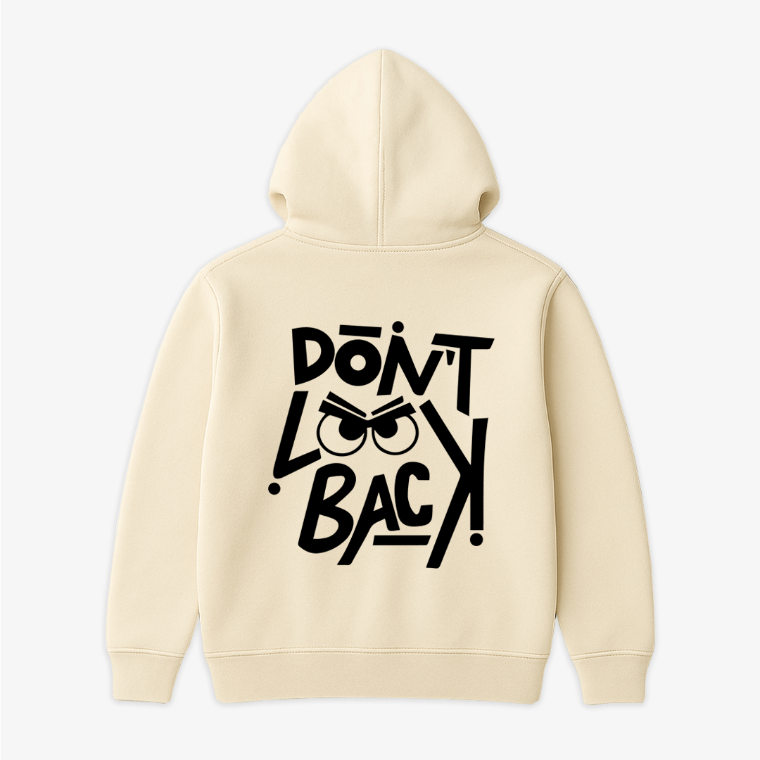 Don't Look Back - Printed Oversized Hoodie